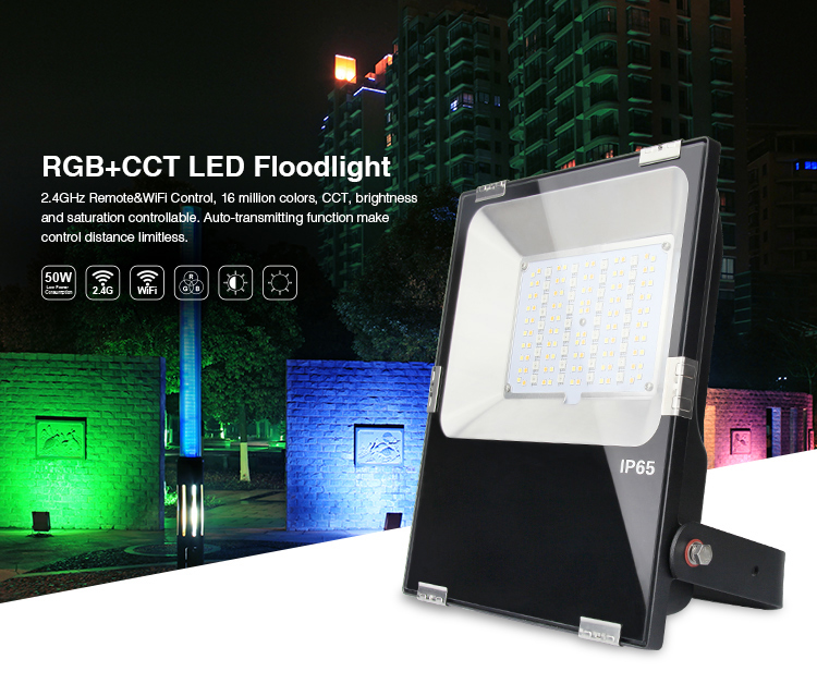 50W RGB+CCT LED Floodlight - Click Image to Close